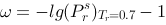 A、   B、omega =-lg(P^s_r)_{T_r=0.8}-1C、omega =-lg