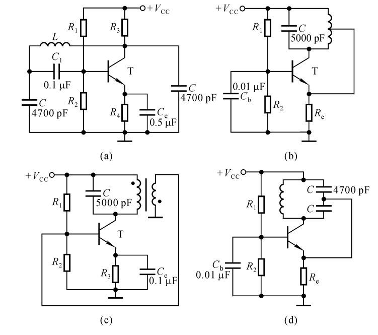 分别判断如图所示各电路是否满足正弦波振荡的相位条件。 