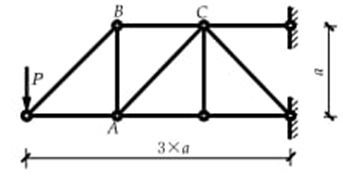求图示桁架AB、AC的相对转角。各杆EI=常数。 [图]...求图示桁架AB、AC的相对转角。各杆E