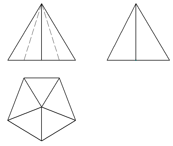 正五棱锥的三视图图片图片