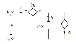 如图所示，二端网络的等效电阻Rab为（）。 