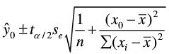 对于一元线性回归模型，对x的一个给定值x0，y的平均值的置信区间和个别值的预测区间分别为
