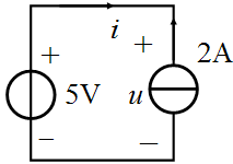图中所示的电压源电压、电流i参考方向为 方向，电流源电压u、电流i参考方向为 方向。 