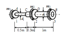 [图] 图示阶梯型圆轴直径分别是[图]，轴上装有三个带轮... 图示阶梯型圆轴直径分别是，轴上装有三
