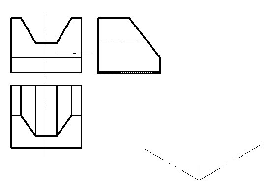 根据平面立体的3个视图，用切割法画出其正等轴测图（采用简化变形系数）