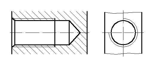螺纹不通孔的画法图片