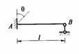 图示梁之EI为常数，固定端A发生顺时针方向之角位移，由此引起铰支端B之转角（以顺时针方向为正）是：