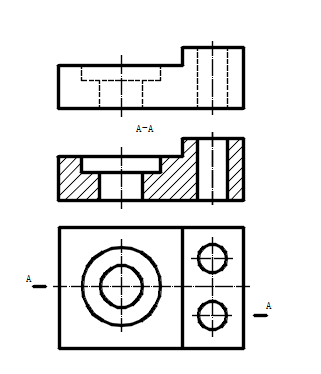 画法几何剖面图图片