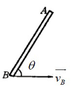 已知作平面运动的平面图形上B点的速度大小为，方向如图所示。则A点所有可能速度中最小速度的大小为___