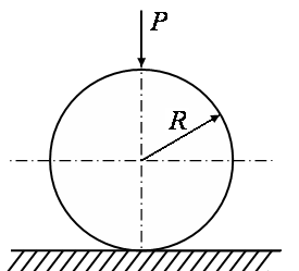 圆形刚架如图所示，底部焊接在刚性平台上，顶部作用集中力P，以下说法错误的是（） 