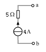下图所示端口网络的戴维宁等效电路是（）。 