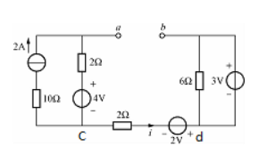 求如图所示电路中的电流I和电压Uab。 [图]...求如图所示电路中的电流I和电压Uab。 