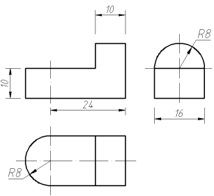 按照图所示，1:1建立模型，体积是（） Please make the model with the