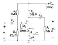 题图2.19所示的FET放大电路中，FET的夹断电压[图]，饱和...题图2.19所示的FET放大电