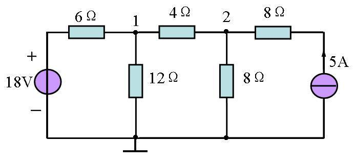试用节点电压法求各节点电压及各电源发出的功率 [图]...试用节点电压法求各节点电压及各电源发出的功