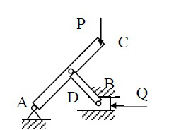 图示各杆自重不计，以下四种情况中，哪一种情况的BD杆不是二力构件？
