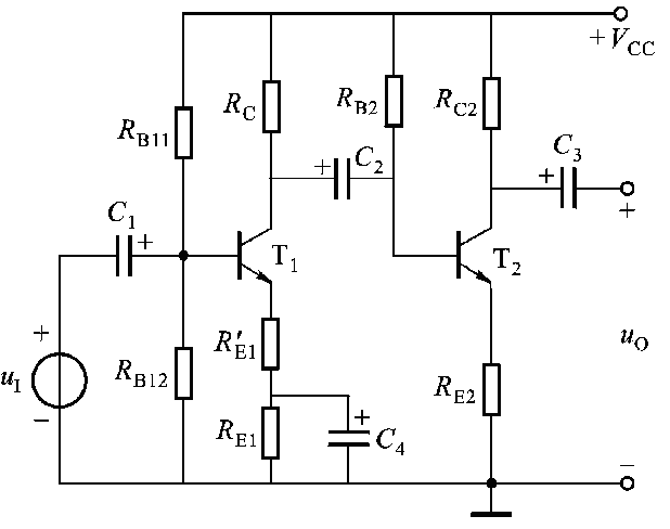 在题25图所示电路中，为使输出电压稳定，应该引入何种反馈？ 