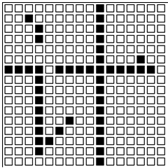 下面是汉字计的160716点阵图其第3行的二进制编码为