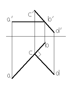 题目选出两直线垂直相交的正确投影图
