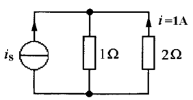 图示电路中电流iS等于__。 