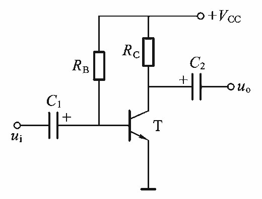 一放大电路如图所示，当逐渐增大输入电压的幅度时，输出电压的波形首先出现了底部被削平的情况，为了消除这