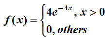 指数分布的概率密度为，其分布函数为().A、B、C、D、都不对