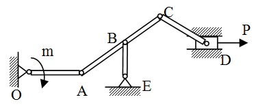图示机构中各杆的自重均忽略不计。其中各杆哪些是二力构件？ 