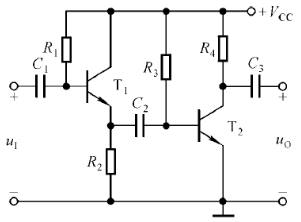 设下图所示电路的静态工作点均合适，则Au 、Ri和Ro的表达式为（）。      
