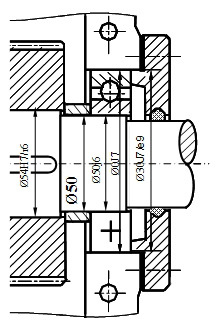右图是Φ50套筒与轴颈配合设计的四种方案其中能满足