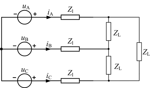  图示对称三相电路相电压有效值为200V，，，则三相电源总的无功功率为