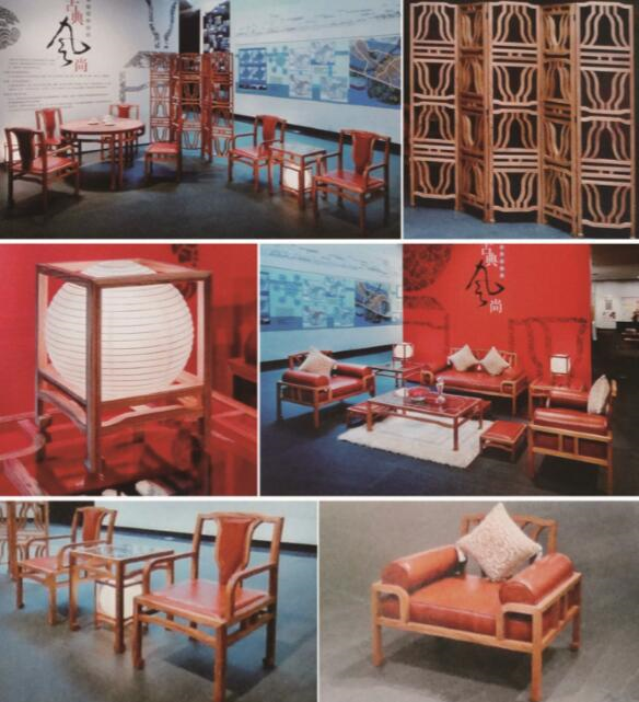 古典风尚家具系列造型以简化的中国明式家具造型为框架主体，适当点缀结合西式家具的沙发造型概念，中式元素