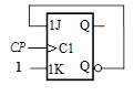 电路如下图所示，该触发器在CP脉冲的作用下，每次都翻转其状态。对吗？ 