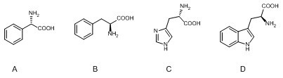 请指出下列含有芳香环的化合物中，哪一种不是天然氨基酸？    