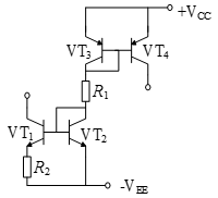 下图所示的电流源电路中， VT1和VT2组成（）。     