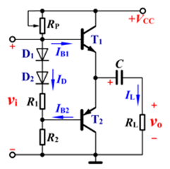 电路如下图所示，若电容C足够大，VCC=15V，静态时，T1管射极电位为（）V。      