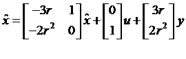 已知系统：  使观测器的极点为-r，-2r(r＞0)的状态观测器为（）