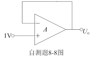 如自测题8-8图所示电路的输出电压为（）。 