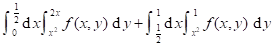 二次积分交换积分次序后为（）.