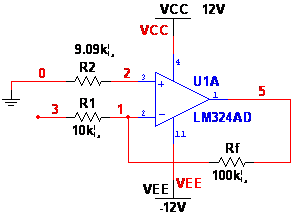 反相比例运算放大电路，如图所示，电路放大倍数是（）。 