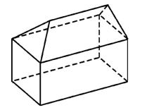 第五题：如图所示的一个几何体，则该几何体的俯视图是（） 