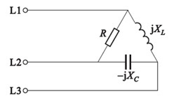 在图示三相电路中，，接于线电压为220V的对称三相电源上。则线电流有效值分别为（）。 