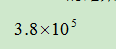 用科学记数法表示380000的结果是（）。