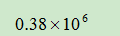 用科学记数法表示380000的结果是（）。