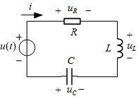图示的RLC串联电路中，已知[图]，[图]，[图]。电源电压为[...图示的RLC串联电路中，已知，