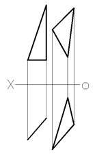 A、B、C、D、前面三个选项都不能表达平面平行于平面的投影图。