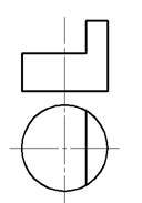 4、根据圆柱被截切后的正面投影和水平投影，选择正确的侧面投影。 