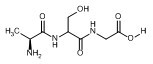 下面的三肽化合物可以命名为丙氨酰丝氨酰甘氨酸：    