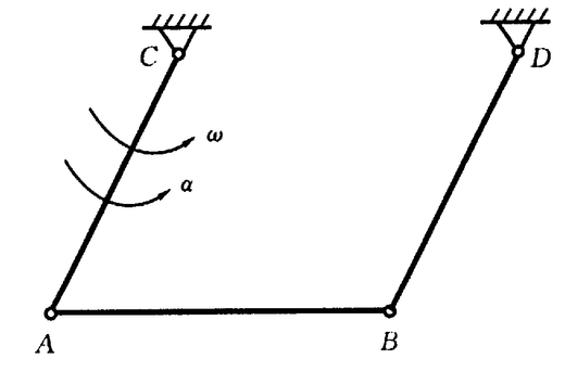图示平面机构中，AC∥BD，且，均质杆AB的质量为m，长为l。AB杆惯性力系简化的结果为（）。