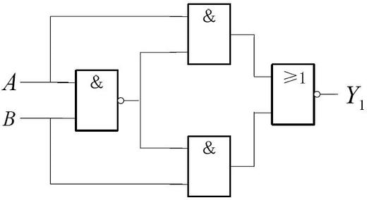 图示组合逻辑电路的逻辑功能是 。 