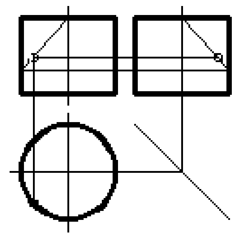 下列落在基本立体表面可见区域上点的投影，哪一种作图方法是正确的？ （)